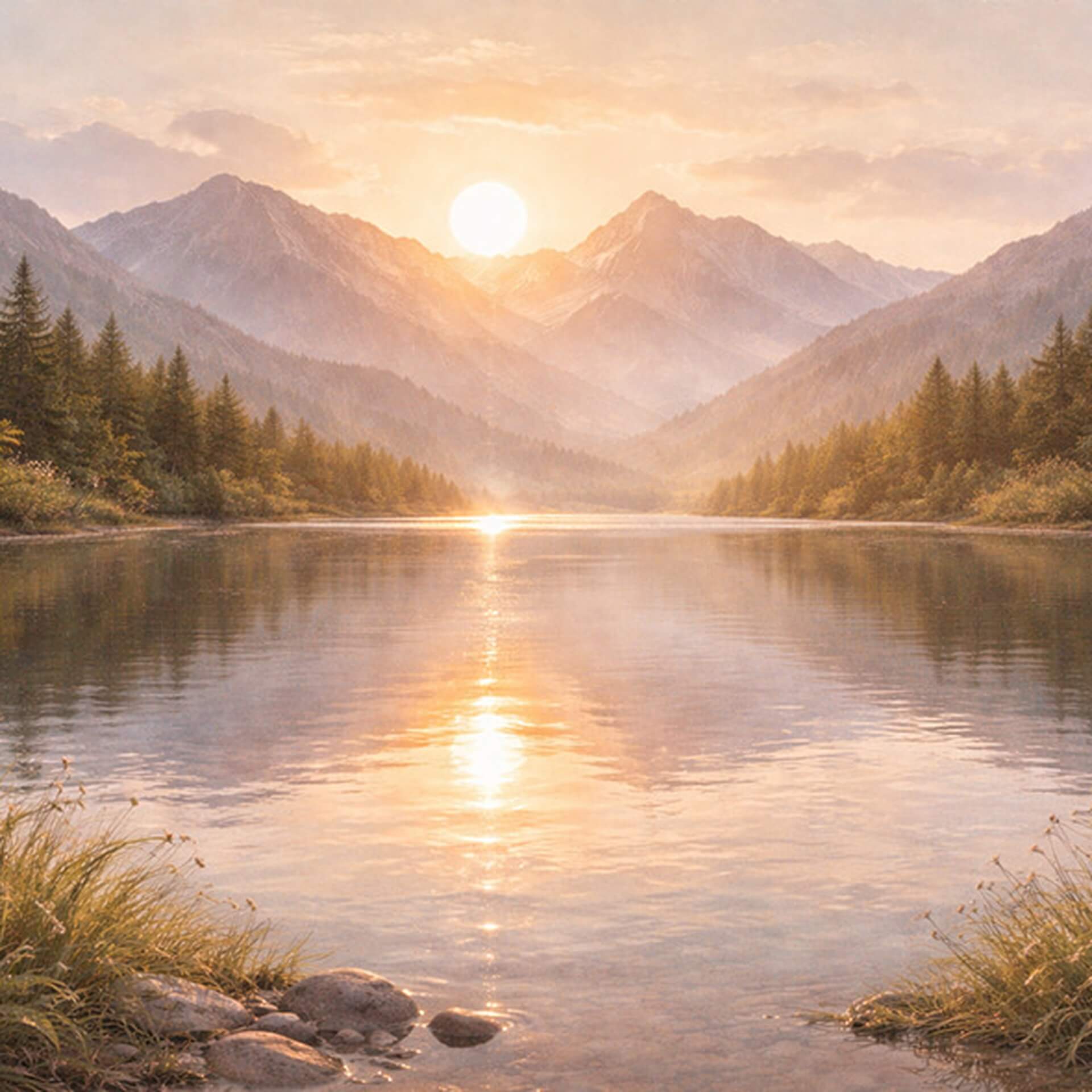 hegy és víz tükröződése